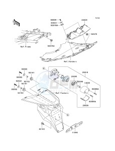 ZR 1000 A [Z1000] (A6F-A6F) A6F drawing TAILLIGHT-- S- -