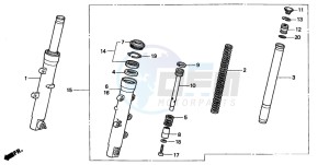 NSS250 JAZZ drawing FRONT FORK