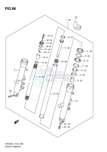 SV650S (E2) drawing FRONT DAMPER (SV650SL1 E24)