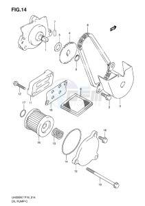 UH200 BURGMAN EU drawing OIL PUMP