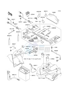 KAF400 C [MULE 610 4X4 HARDWOODS GREEN HD] (C1) C1 drawing CHASSIS ELECTRICAL EQUIPMENT