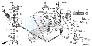 TRX420FMD TRX420 Europe Direct - (ED) drawing HANDLE LEVER/SWITCH/CABLE