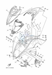 YFM700R (BCXR) drawing FRONT FENDER