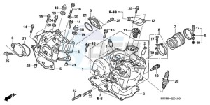 TRX680FA9 Australia - (U) drawing CYLINDER HEAD