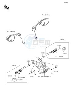 NINJA ZX-10R ZX1000SHF XX (EU ME A(FRICA) drawing Turn Signals