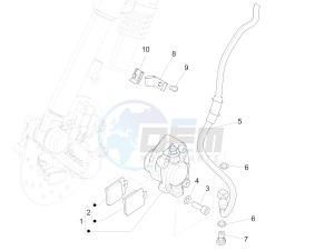 PRIMAVERA 50 4T-3V NOABS E4 (EMEA) drawing Brakes pipes - Calipers