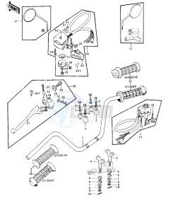 H1 D-F A [KH500] (D-F A8) [KH500] drawing HANDLEBAR -- 73-75 D_E_F & 76 A8- -