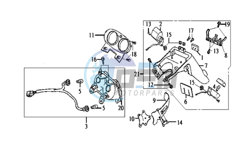 TAILLIGHT -  INDICATORS - REAR FENDER