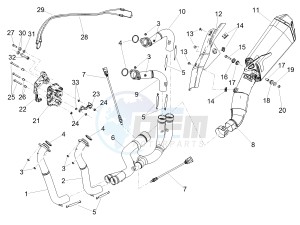 RSV4 1000 RR E4 ABS (EMEA) drawing Exhaust pipe