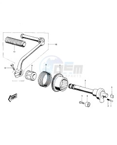 MC1 M A (-A) 90 drawing KICKSTARTER MECHANISM -- 74-75 MC1M_MC1M-A- -