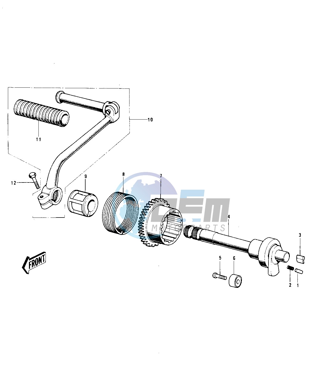 KICKSTARTER MECHANISM -- 74-75 MC1M_MC1M-A- -