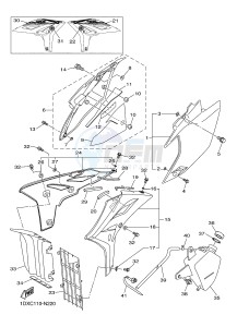 WR450F (1DXD 1DXB 1DXC 1DXE) drawing SIDE COVER