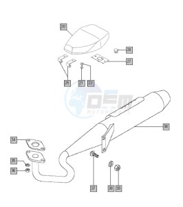 FANTIC 50 drawing Exhaust-seat