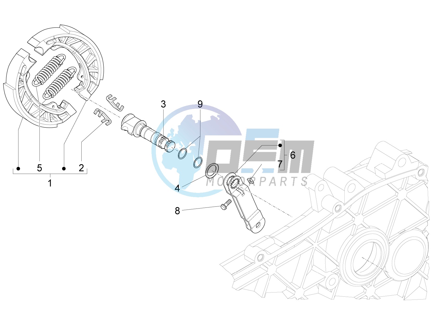 Rear brake - Brake jaw