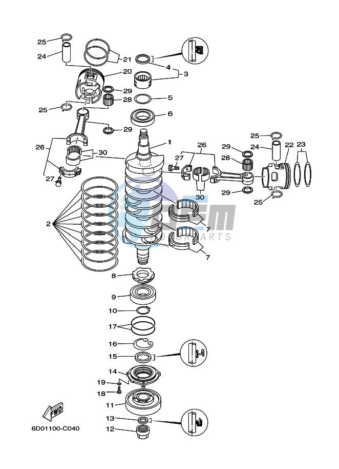 CRANKSHAFT--PISTON