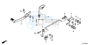 CBR125RTD CBR125RT UK - (E) drawing PEDAL