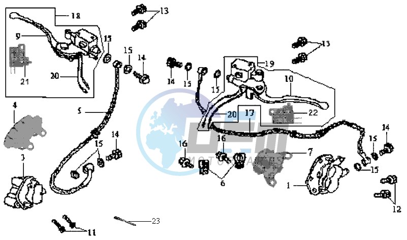 BRAKE CALIPER FR / RR /  BRAKE LEVERS