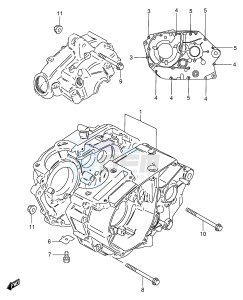 GS125 (E1) drawing CRANKCASE (GS125Z)