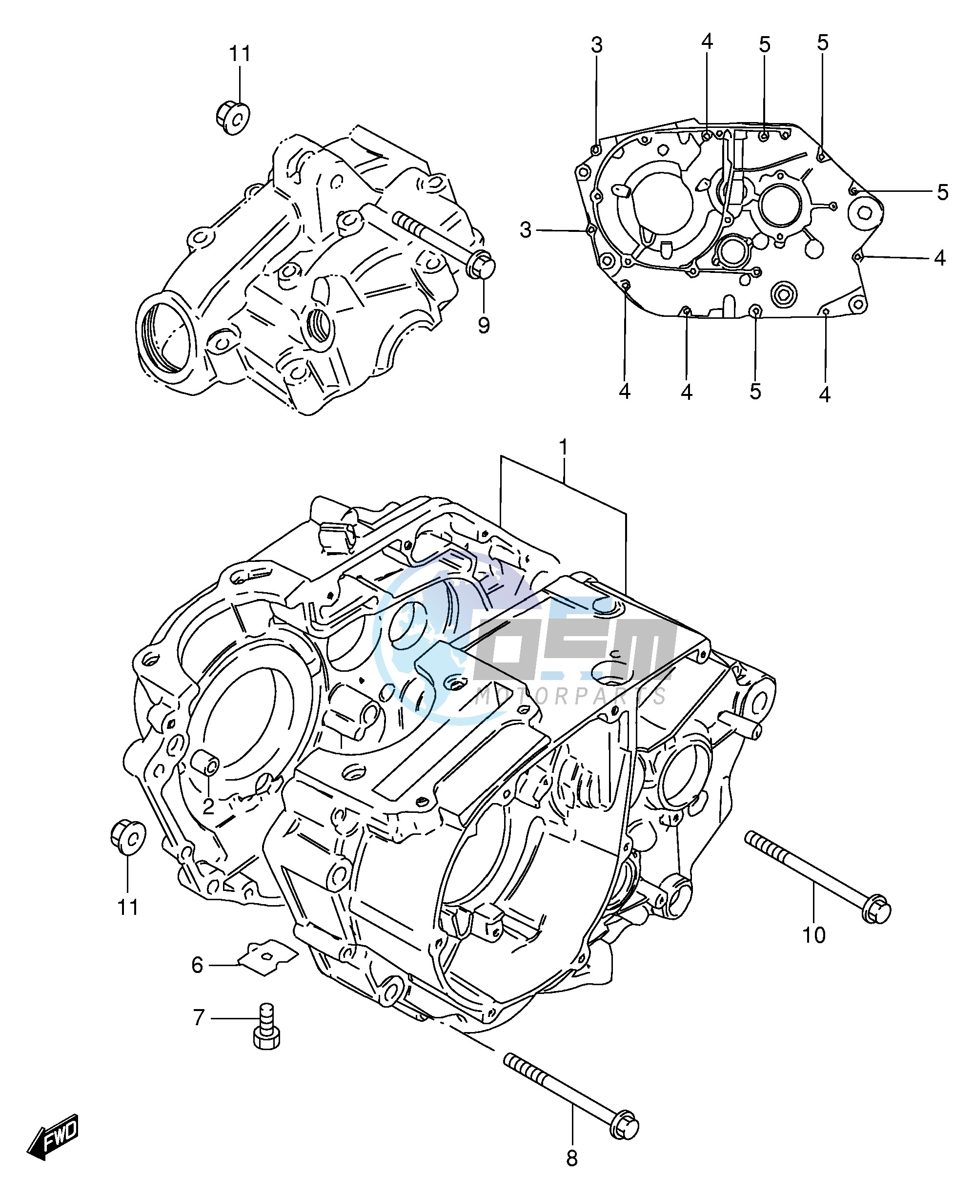 CRANKCASE (GS125Z)