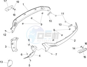 GTV 300 4T 4V ie (USA) USA drawing Side cover - Spoiler