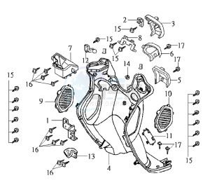 JOYRIDE 200 drawing COWLING INNER FR PLATE