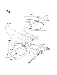 KX125 KX125-M3 EU drawing Side Covers