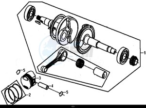 CROX 50 (25 KM/H) (AE05WA-NL) (E4) (L8-M1) drawing CRANK SHAFT