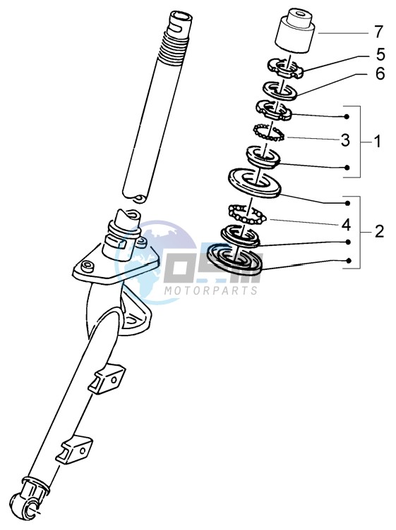 Steering bearing ball tracks