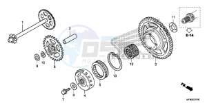 CB1000RD CB1000R UK - (E) drawing STARTING CLUTCH