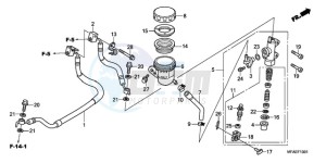 CBF1000SA France - (F / ABS CMF) drawing REAR BRAKE MASTER CYLINDER (CBF1000A/T/S)