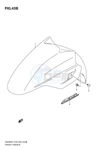 AN400 (E3-E28) Burgman drawing FRONT FENDER (MODEL L0)