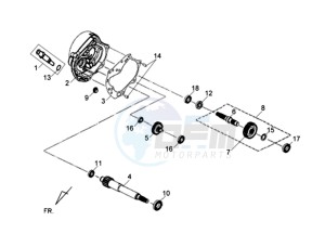 JET 4 R50 NAKED drawing CRANKCASE - DRIVE SHAFT