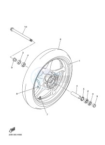 XJ6F 600 DIVERSION F (1CWP 1CWN) drawing FRONT WHEEL