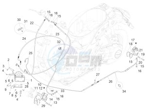 GTS 300 ie ABS E4 (EMEA) (EN, EU) drawing Brakes pipes - Calipers (ABS)