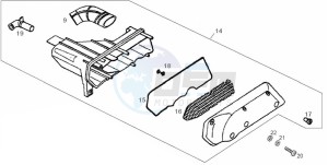 ATLANTIS CITY - 50 cc VTHAL1AE2 Euro 2 2T AC FRA drawing Air box (Positions)