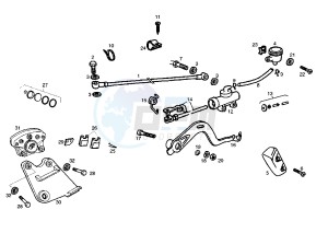 SENDA SM DRD E1 E1R - 50 cc drawing REAR BRAKE SYSTEM