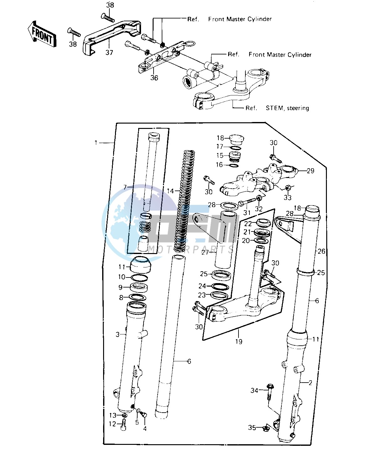 FRONT FORK -- KZ550-A1- -