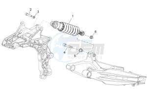 Dorsoduro 750 drawing Rear Shock absorber