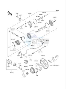 VN 750 A [VULCAN 750] (A15-A19) [VULCAN 750] drawing STARTER MOTOR