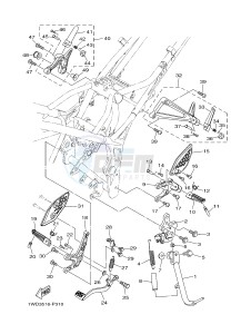 YZF-R25 249 (1WD3) drawing STAND & FOOTREST