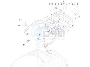 LXV 150 4T 3V E3 (APAC) (CN, RI, VT) drawing Rear luggage rack