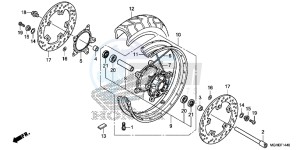 VFR1200XDLE CrossTourer ED drawing FRONT WHEEL