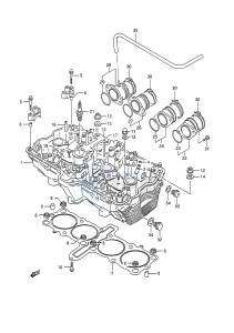 GSX-R1100 (E28) drawing CYLINDER HEAD