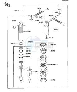 KX 80 G [KX80] (G1-G2) [KX80] drawing SHOCK ABSORBER