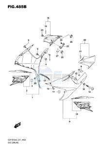 GSX-R750 drawing SIDE COWLING (ASV, A19)