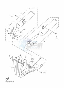 FJR1300D-AE FJR1300AE (B96L) drawing EXHAUST