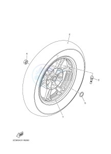 MW125 MW-125 TRICITY TRICITY 125 (2CM1 2CM5) drawing REAR WHEEL