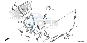 TRX420FA6G TRX420 Europe Direct - (ED) drawing SELECT LEVER