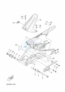 MT-125 ABS MT125-A (BR37) drawing REAR ARM