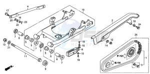 CG125ES drawing SWINGARM